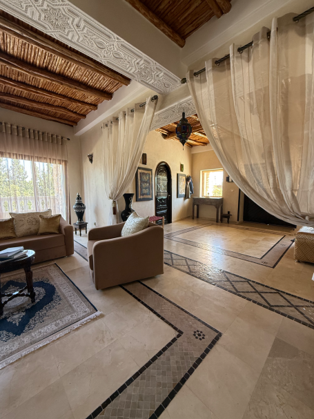 Salon d'accueil Villa l'Orientale Essaouira