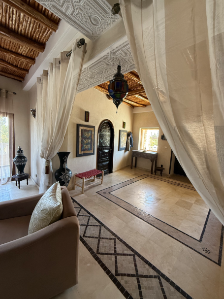 Salon d'accueil Villa l'Orientale Essaouira